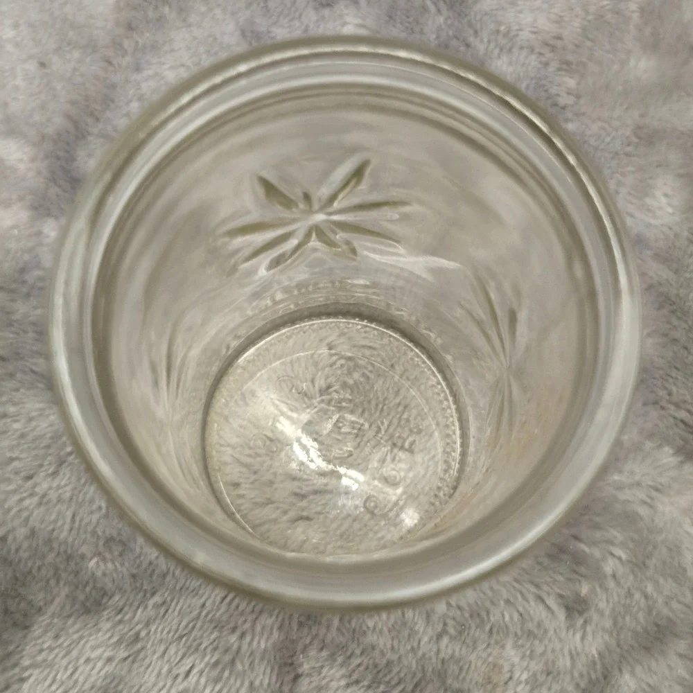 Vintage 50th Anniversary Glass Tumbler 1933-1983 Starburst Jelly Jar 619-5S